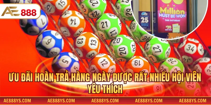 Ưu đãi hoàn trả hàng ngày được rất nhiều hội viên yêu thích